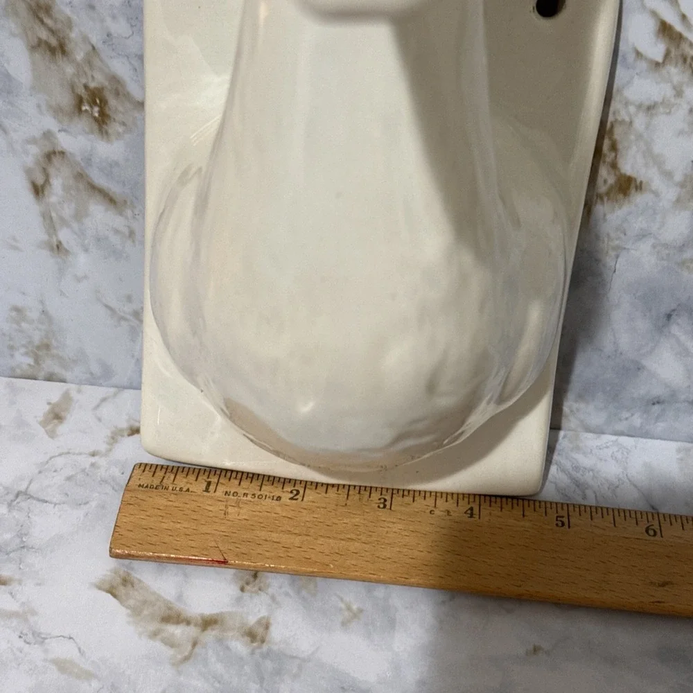 Vintage Cottage Core Goose Head White Ceramic Towel Or Apron Holder